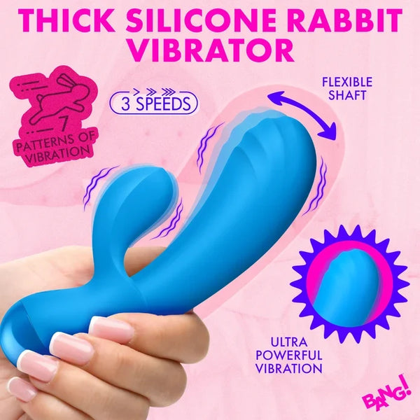 Bang! Flexible Thick Silicone Rabbit Vibrator