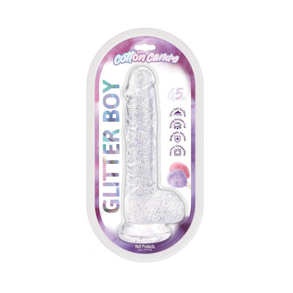 Hott Products Cotton Candy Glitter Boy 6" Suction Cup Dildo