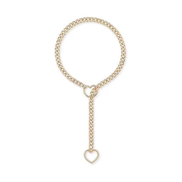 HEART-O-RING SLIP CHAIN - Gold
