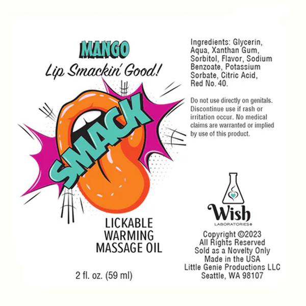 Little Genie SMACK Warming & Lickable Massage Oil – Mango