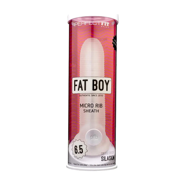 Fat Boy™ Ribbed Sheath 6.5" - Clear