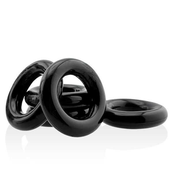 Hünkyjunk JACKER 5-STACK Black Cock Rings 5-Pack