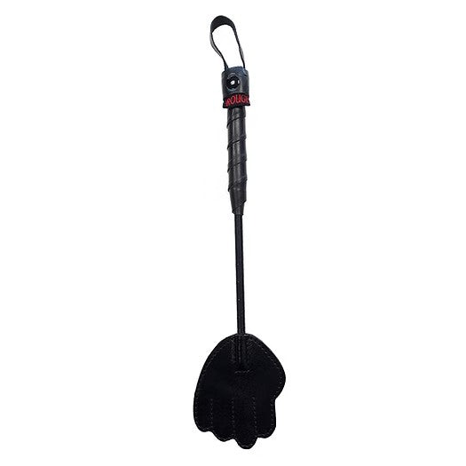 Rouge Leather Mini Hand Riding Crop - Black