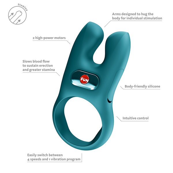 Fun Factory Nōs Green Vibrating Cock Ring