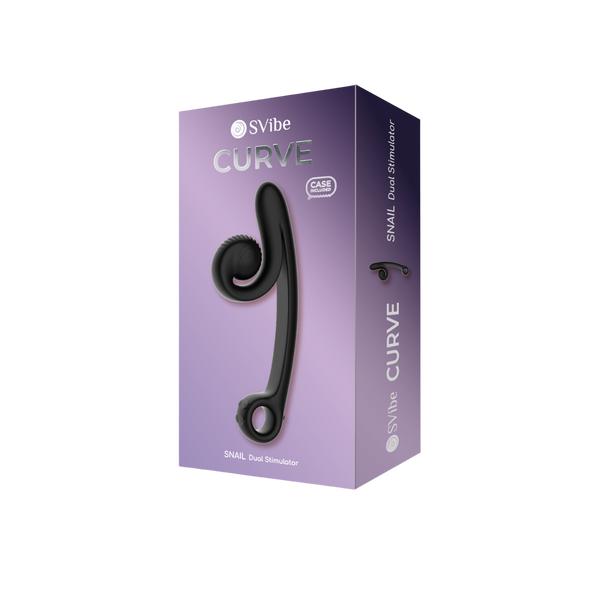 SVibe Snail CURVE Black Dual-Stimulation Rabbit Vibrator