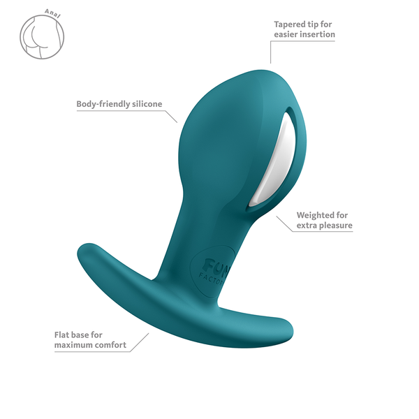 Fun Factory B Ball Uno Green Silicone Butt Plug