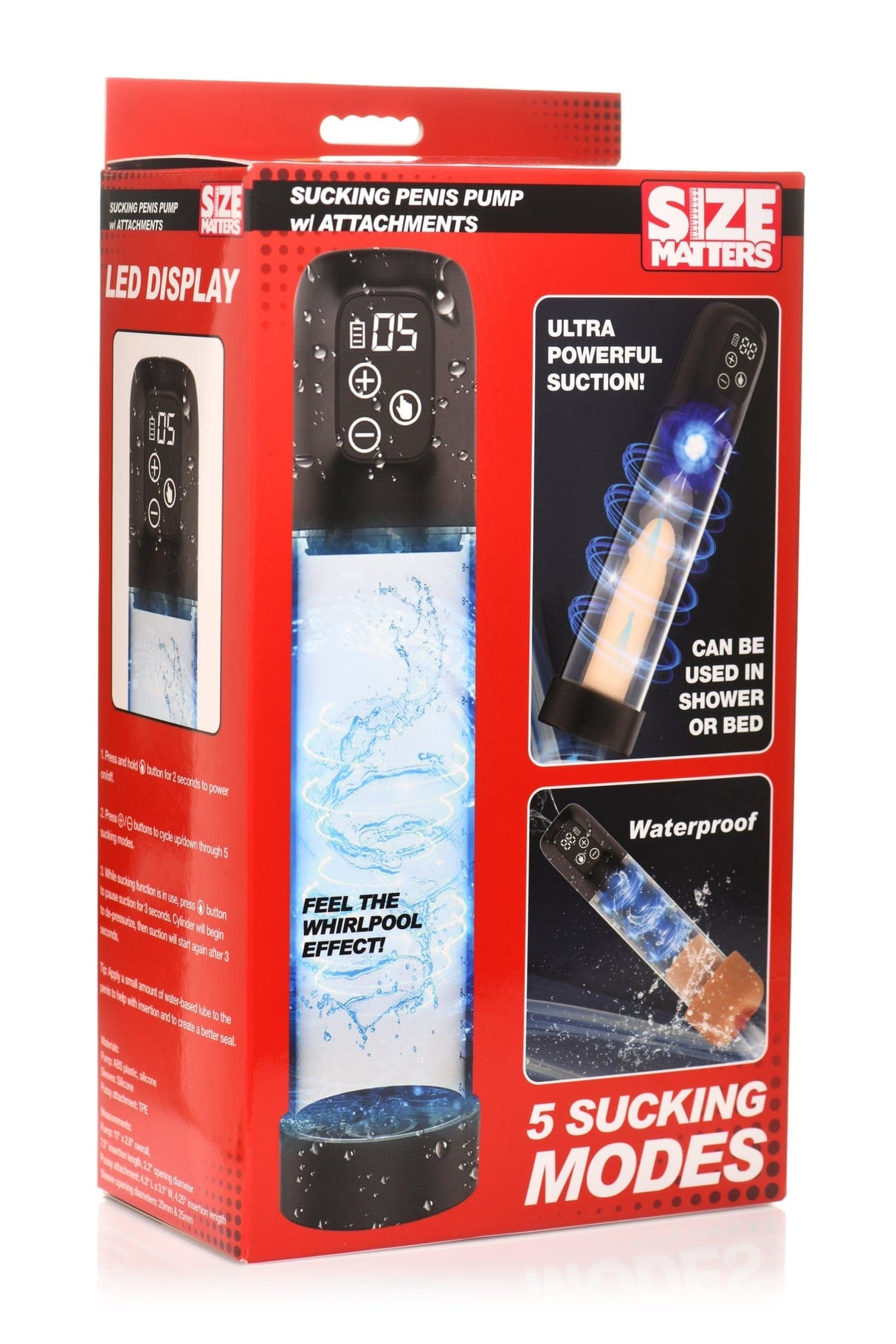 5X Sucking Penis Pump W/ Attachments