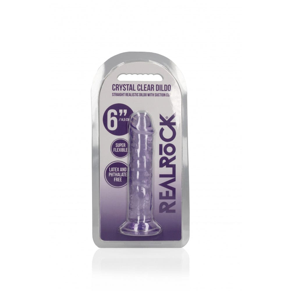 6" Realistic Dildo No Balls - Purple