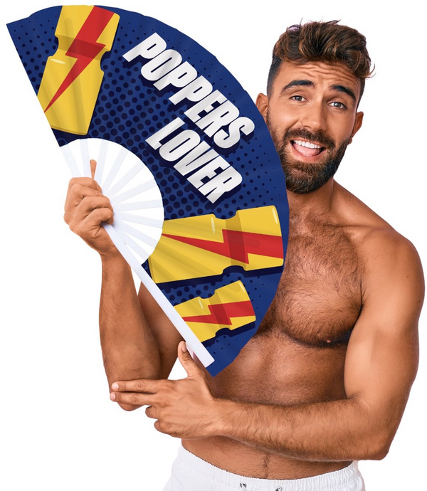 M Proud Poppers Lover 25" Pride Fan