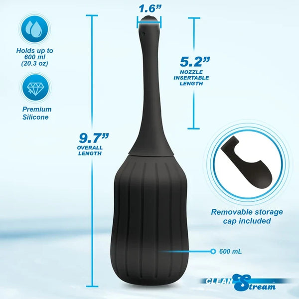 CleanStream Silicone Enema Bulb with Posable Nozzle