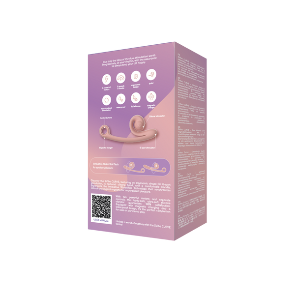 SVibe Snail CURVE Peach Dual-Stimulation Rabbit Vibrator