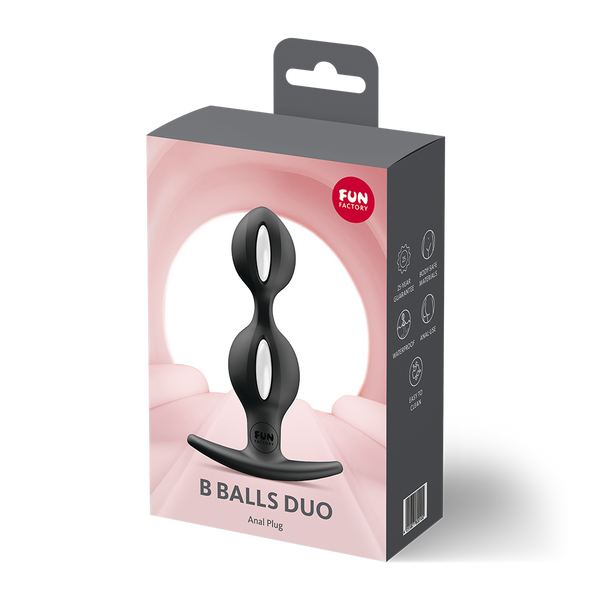 Fun Factory B Balls Duo Black Weighted Butt Plug