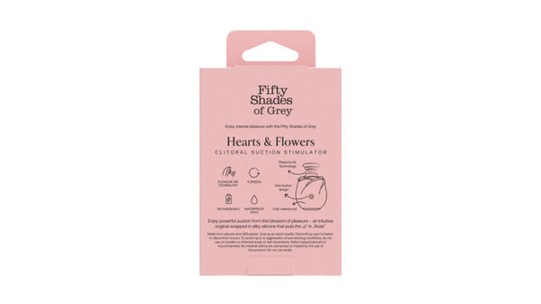Fifty Shades of Grey Black Rose Silicone Clitoral Suction Stimulator 2.0
