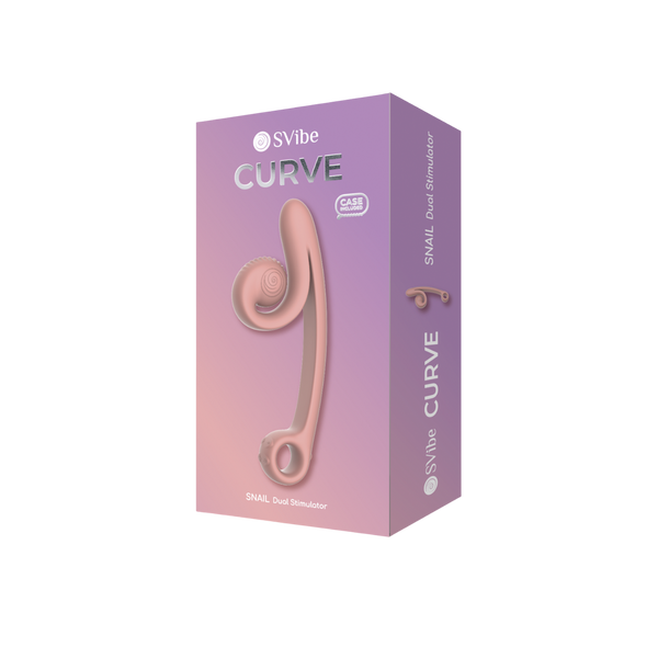 SVibe Snail CURVE Peach Dual-Stimulation Rabbit Vibrator