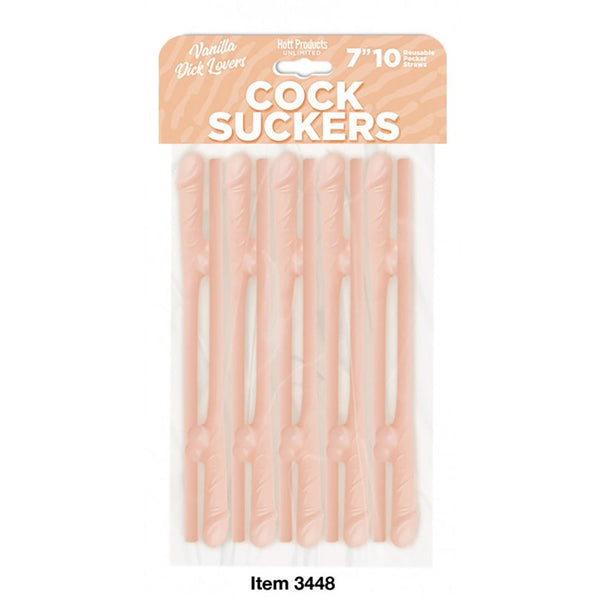 Cocksucker Reusable Straws Vanilla Coloured - 10pc