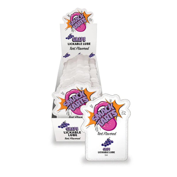 SMACK Tarts - Lickable Flavored Lubricant - Grape 3ML Pouch Display of 36 🍇