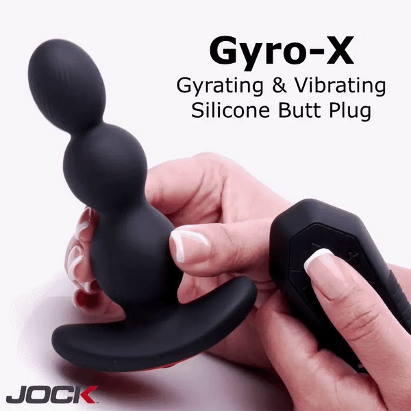 Gyro-X Gyrating & Vibrating Silicone Butt Plug w/ remote