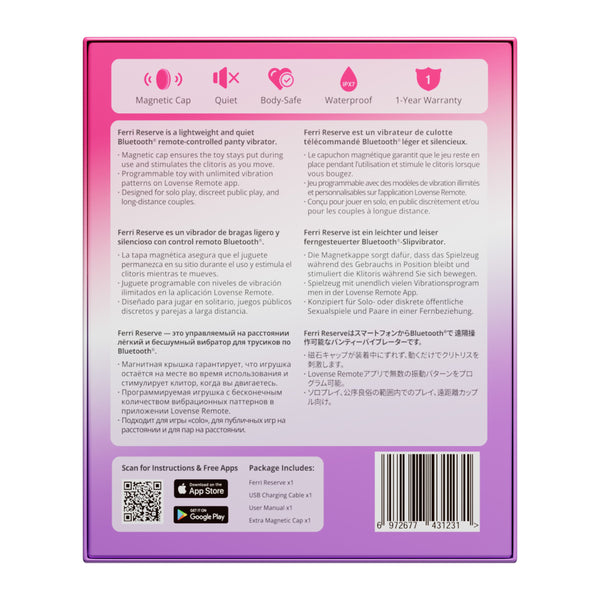 Lovense Ferri Reserve App-Controlled Panty Vibrator