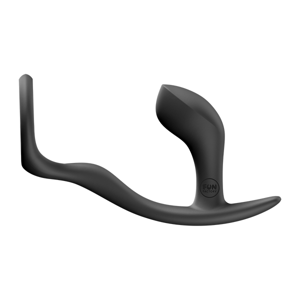Fun Factory Bootie Ring Black Cock Ring with Butt Plug