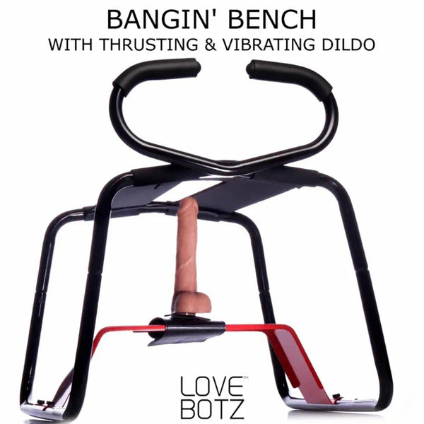 Banc de baise avec gode vibrant et pénétrant