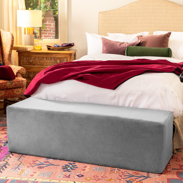 Aria Flip Chaise 18 Inch Wide - Convertible Sex Chair and Bed Bench, Grey