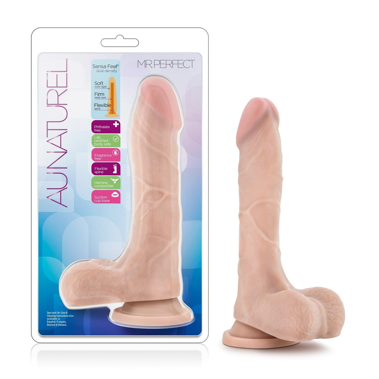 Au Naturel Mister Perfect Dildo - Suction Cup Base - Beige