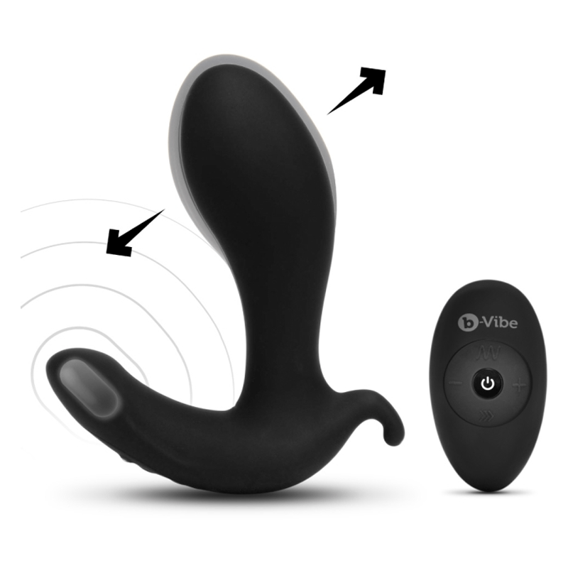 B-Vibe Expand Vibrating & Inflating Prostate Plug with Remote Control