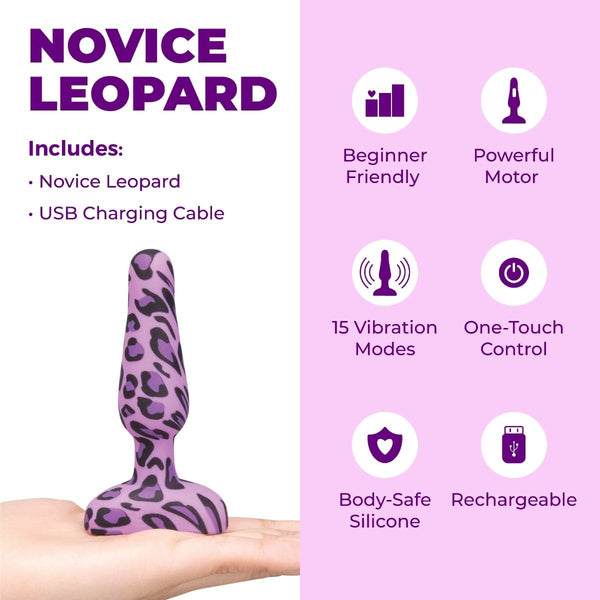 b-Vibe Novice Leopard Butt Plug