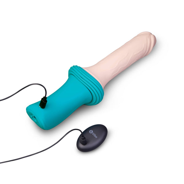 b-Vibe Realistic Thrusting Dildo Machine – Remote-Controlled Hands-Free Sex Machine