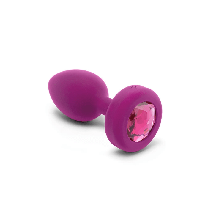 B-Vibe Vibrating Jewel Plug Fuchsia - Vibrating Anal Plug