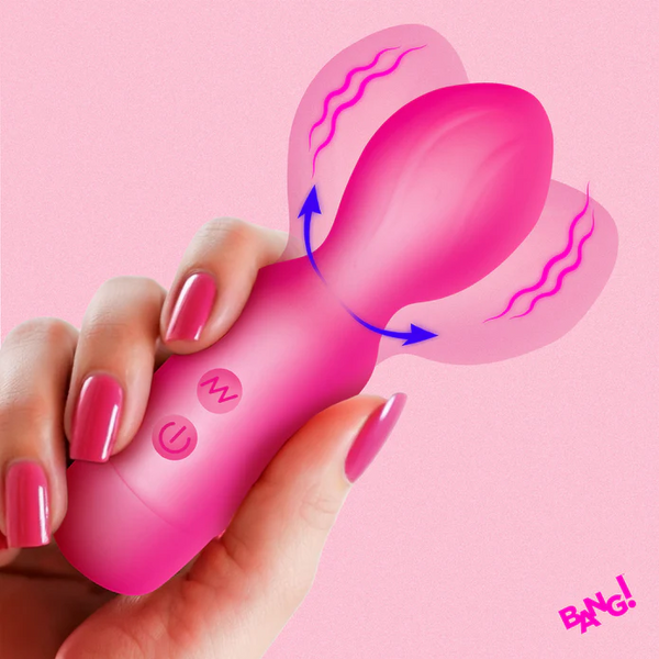 Vibrating Silicone Mini Wand - Pink