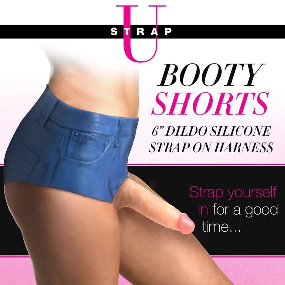 Booty Shorts 6" Dildo Silicone S/O Small