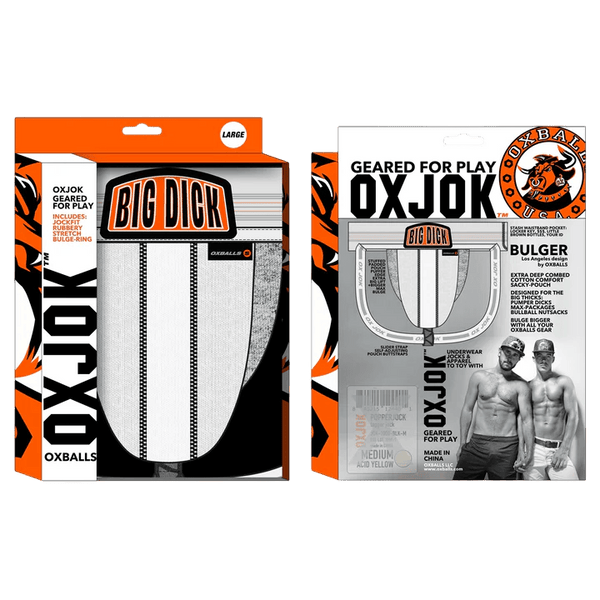 BULGER, the big pouch jock, WHITE SNOW, SMALL