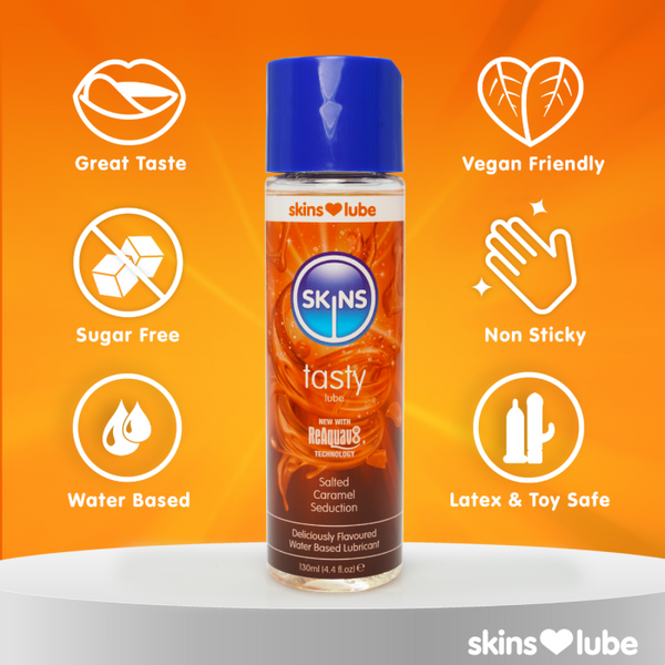 Skins Salted Caramel Water Based Lubricant 4.4 fl oz (130ml)