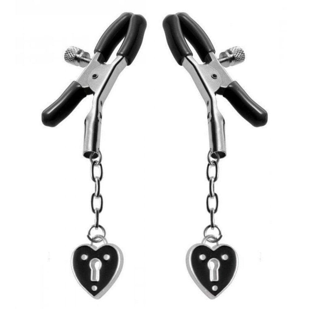 Charmed Heart Padlock Nipple Clamps