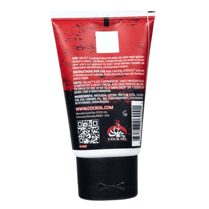 Cock Oil Water-Based Lubricant – Squeeze Tube 2 oz