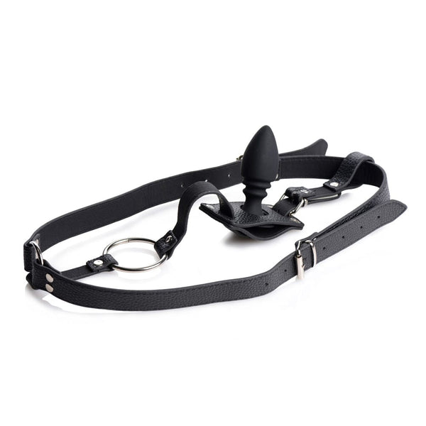 Cock Ring Harness w/ Silicone Anal Plug