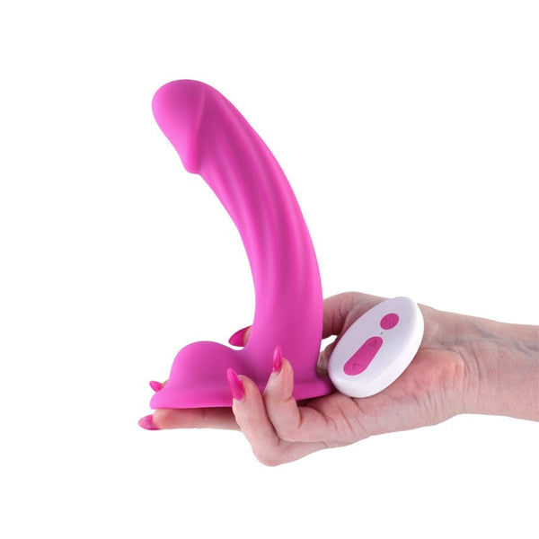 Colours - Curve - Vibrating w/ remote - 6" Dildo - Pink