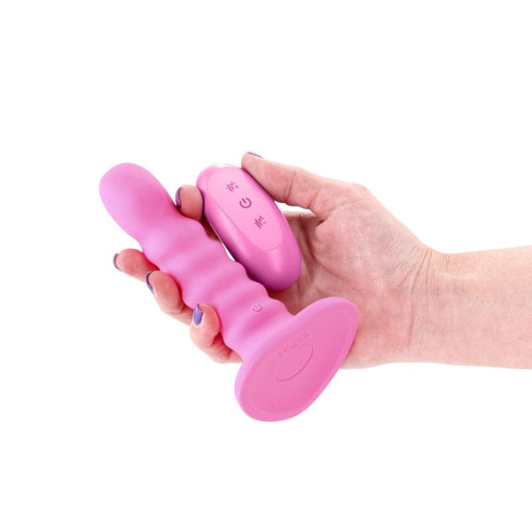 Colours - Ribbed - 5" Vibrating - Pink
