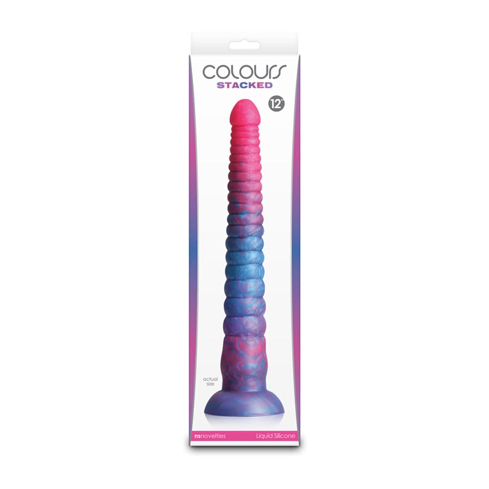 Colours - Stacked - 12" Dildo - Pink/Blue