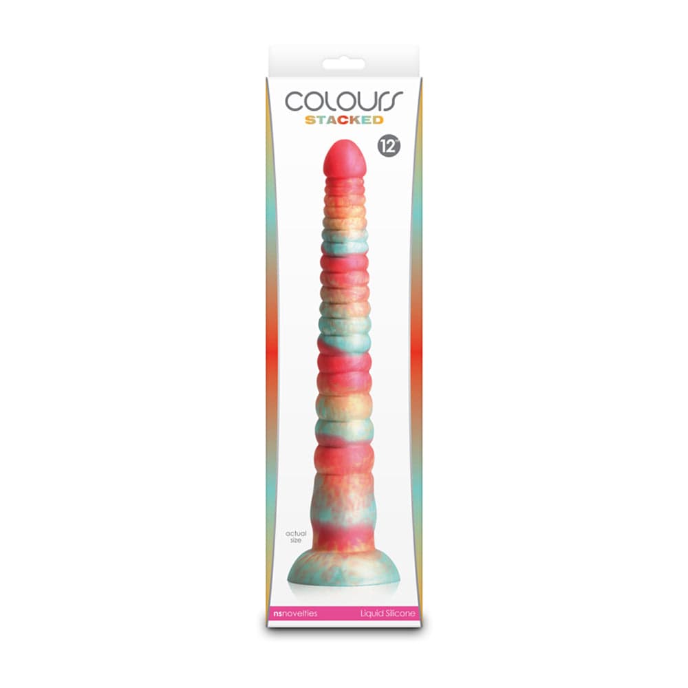 Colours - Stacked - 12" Dildo - Red/Gold