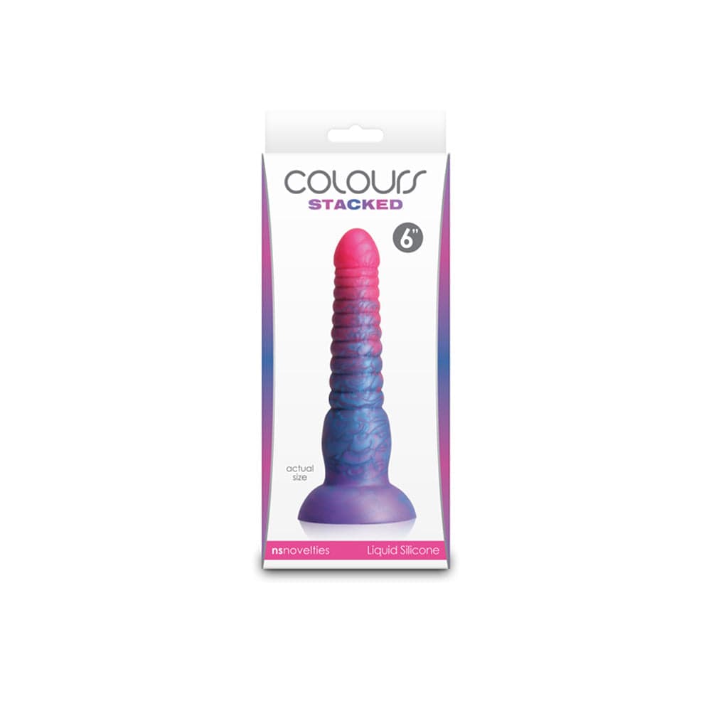 Colours - Stacked - 6" Dildo - Pink/Blue