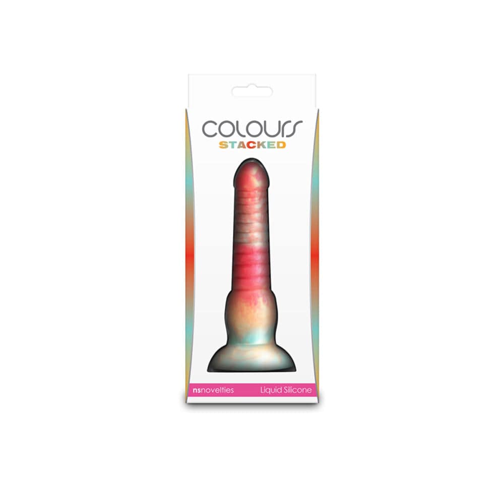 Colours - Stacked - 6" Dildo - Red/Gold