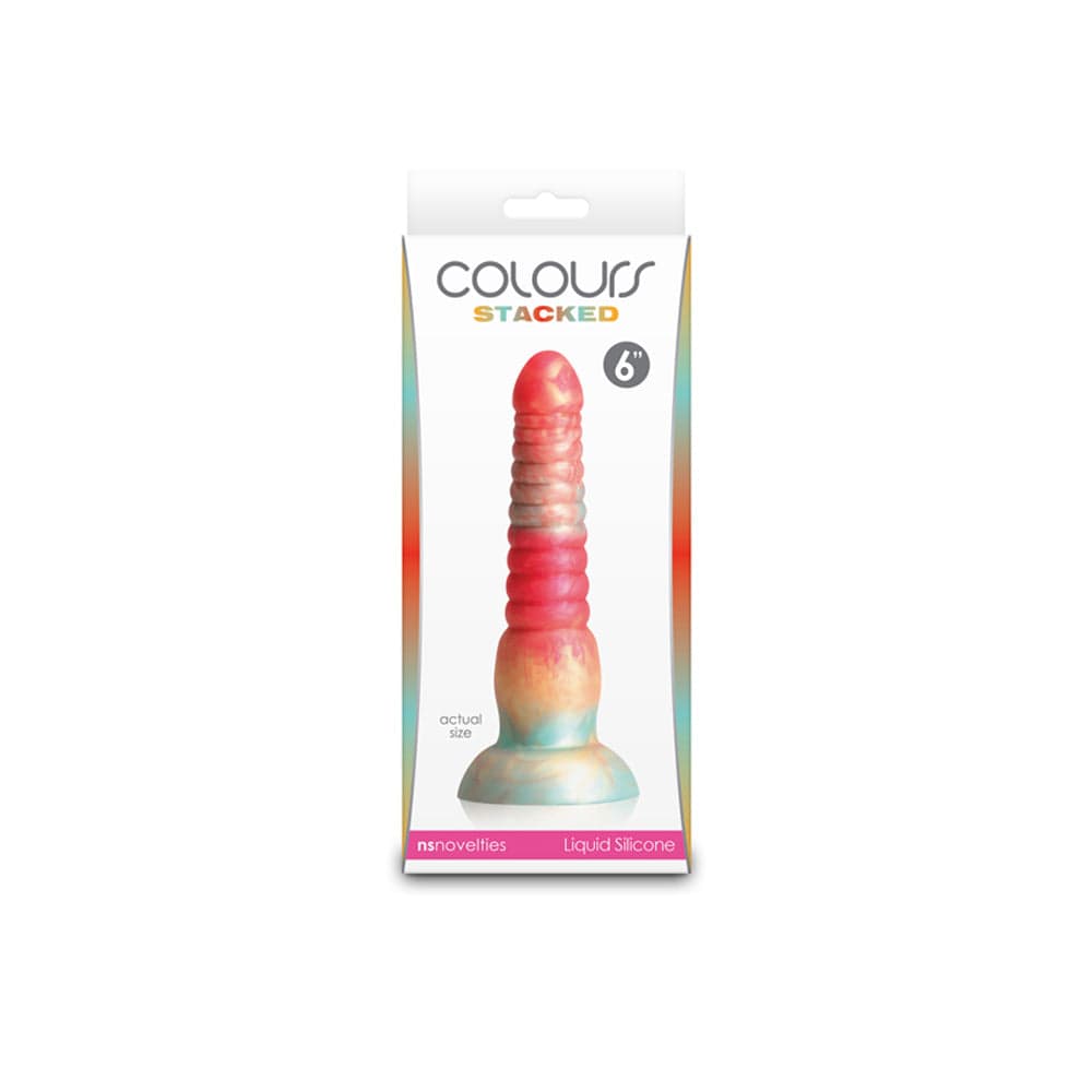 Colours - Stacked - 6" Dildo - Red/Gold