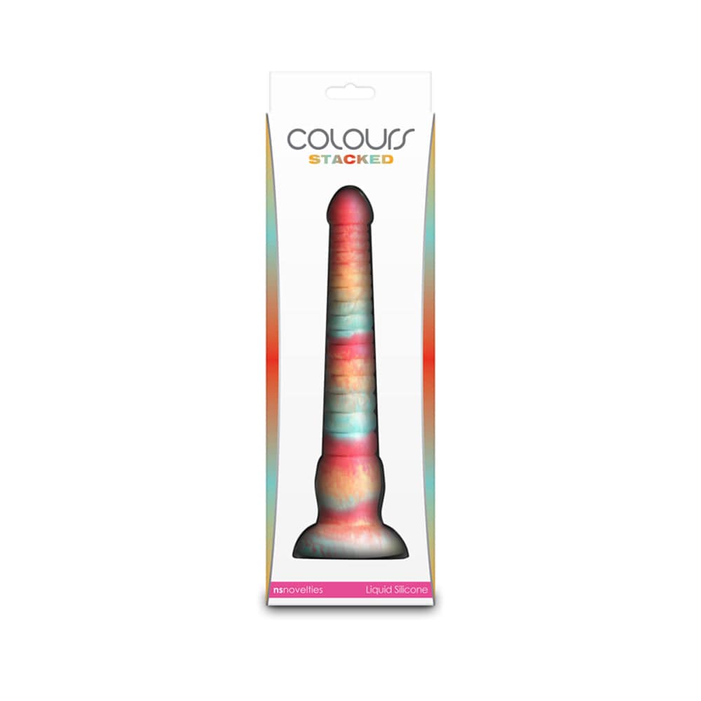 Colours - Stacked - 9" Dildo - Red/Gold