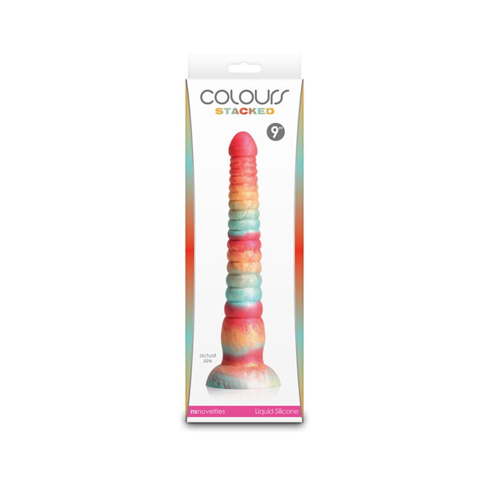 Colours - Stacked - 9" Dildo - Red/Gold