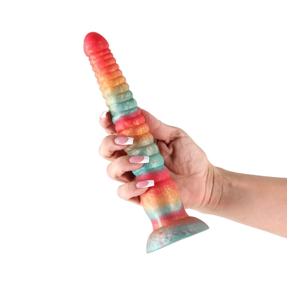 Colours - Stacked - 9" Dildo - Red/Gold