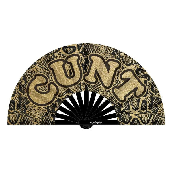 CUNT Fan - glittery gold