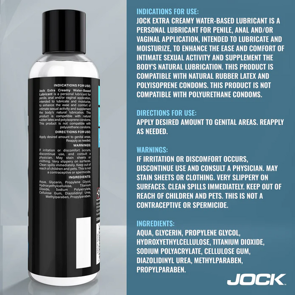 JOCK Extra Creamy Water-Based Lubricant 8oz
