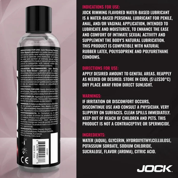 JOCK Rimming Lubricant 8oz - Cherry